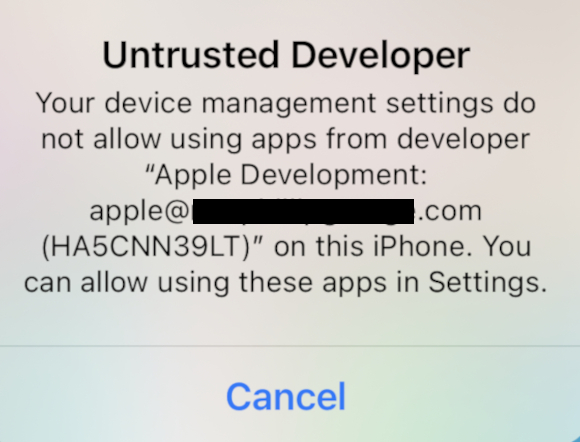 Untrusted developer